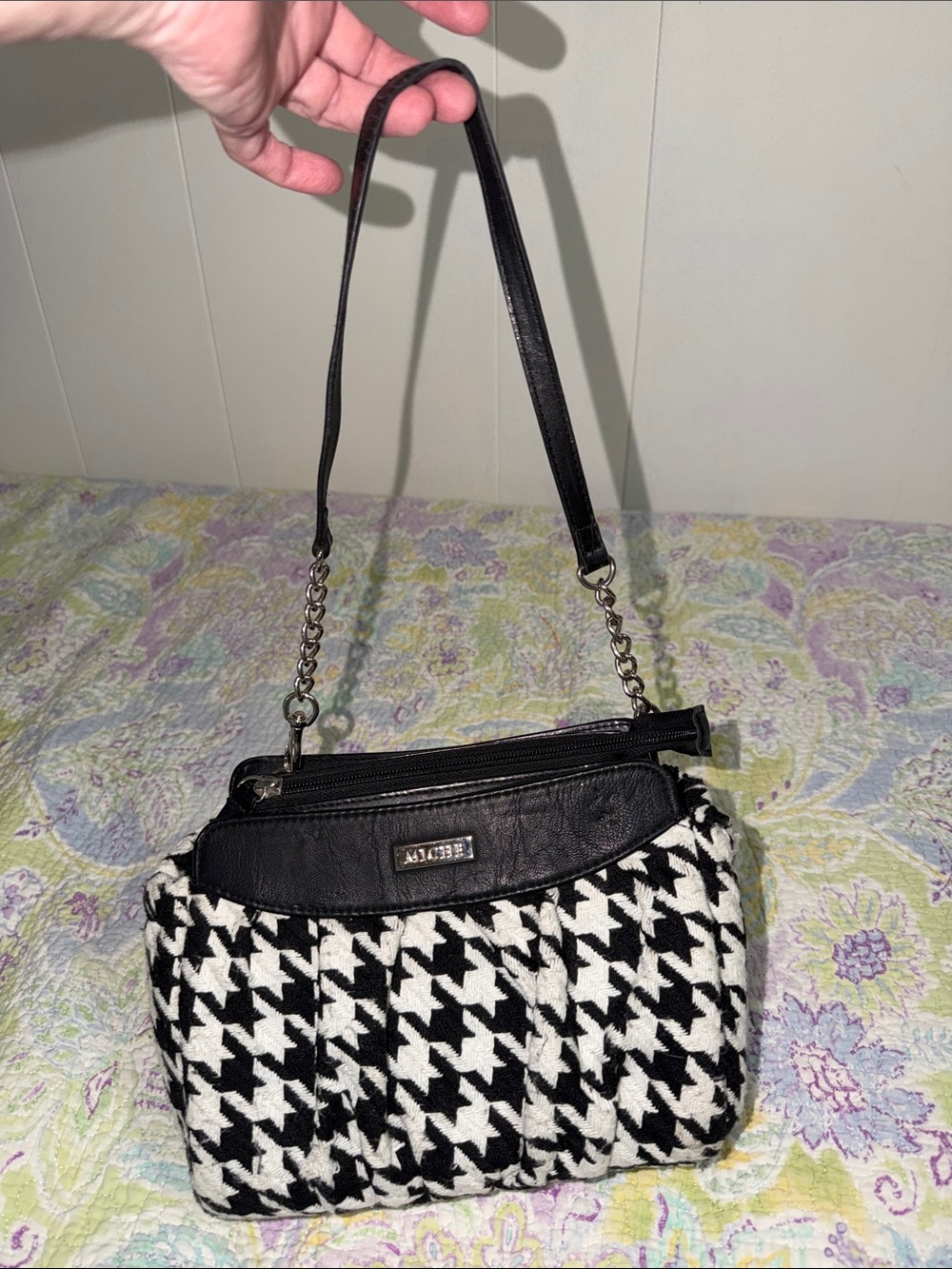 Miche Camila Black & White Houndstooth pattern HandBag
